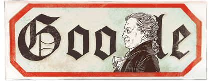 Google Logo: Johann Wolfgang von Goethe's 262nd birthday - German writer, pictorial artist, biologist, theoretical physicist, and polymath