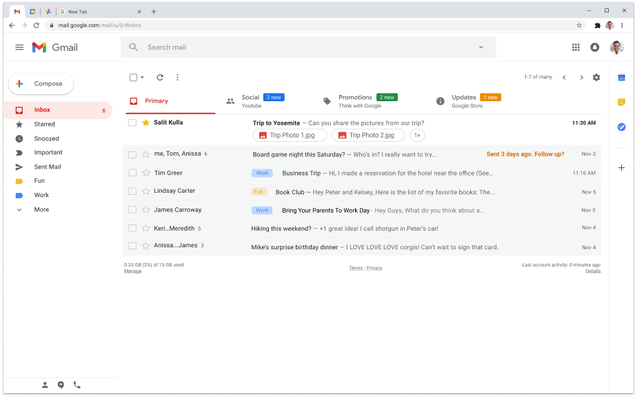 Laptop mit Google.com-Startseite.